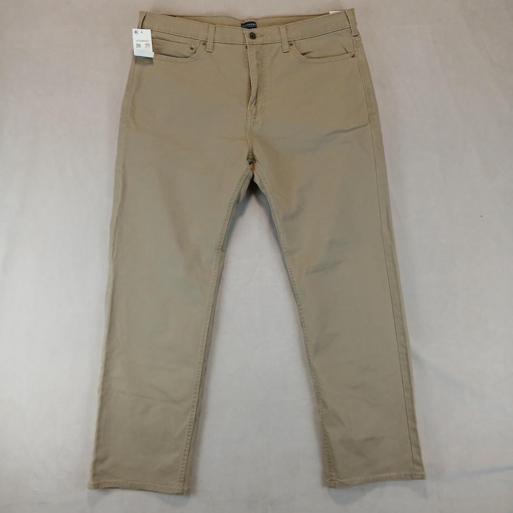 Dockers 36x29 Mens Pants 5 Pocket Chino NWT Beige